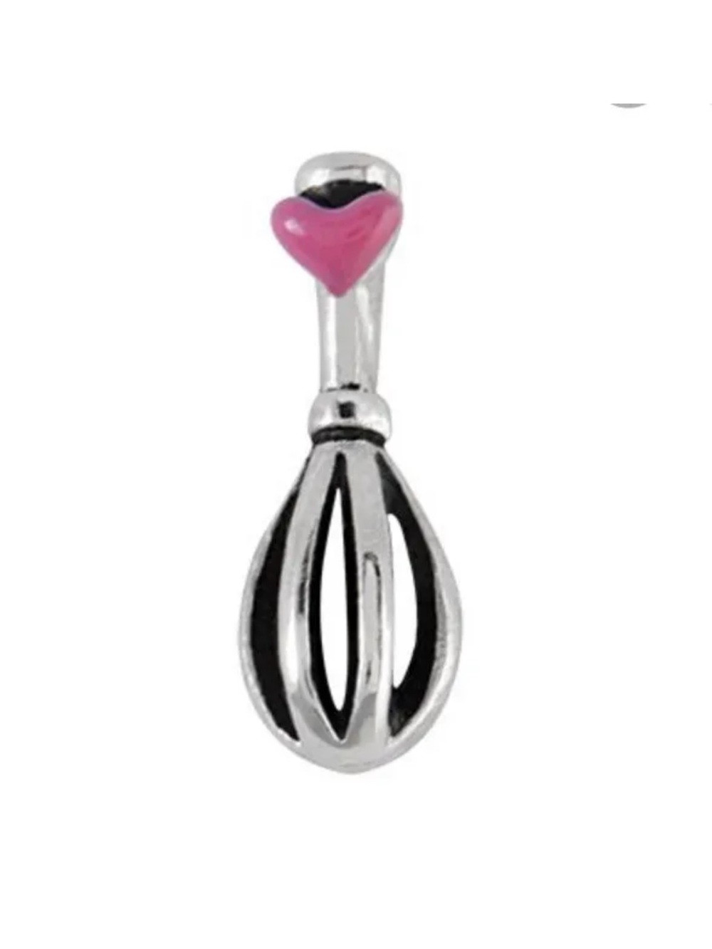 Origami Owl Pink Heart Silver Kitchen WISK Charm
